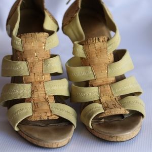 Donald Pliner Helli Cork/Mesh Strappy Wedges